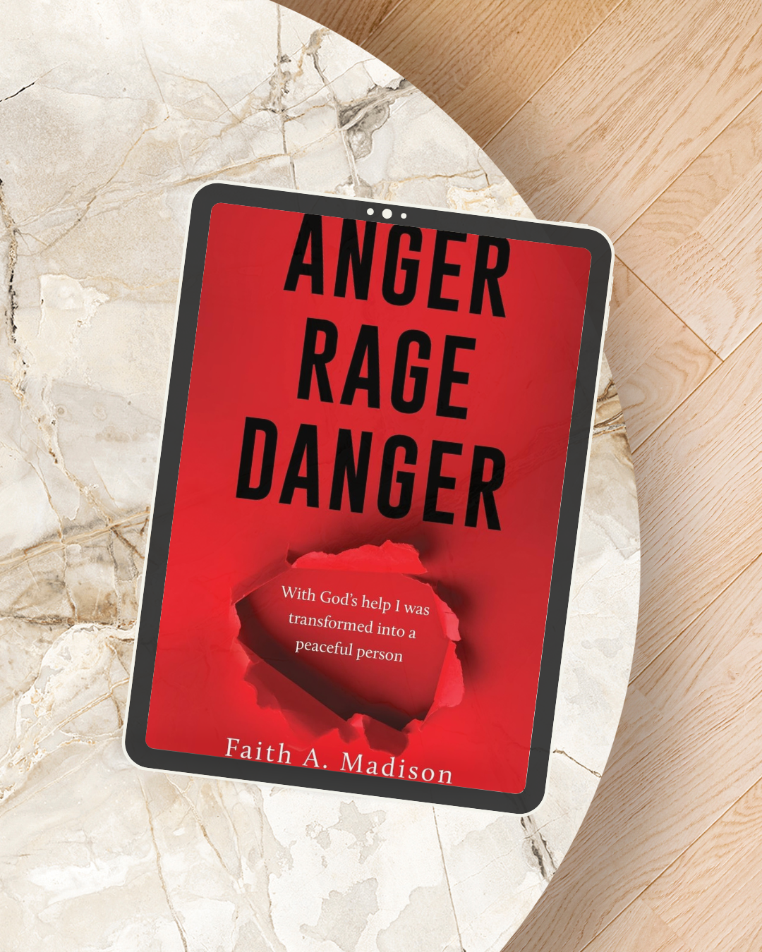 IPad Mockup of Anger Rage Danger Book